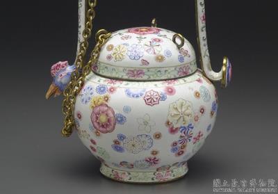 图片[3]-Painted enamel yu vessel with loop handle and floral decoration, Qing dynasty, Qianlong reign (1736-1795)-China Archive